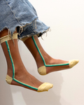 SHEER SOCKS - STROKE GREEN