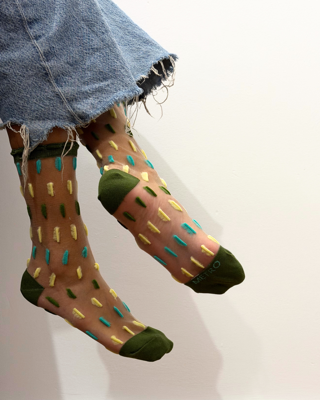 SHEER SOCKS - HYPHEN GREEN