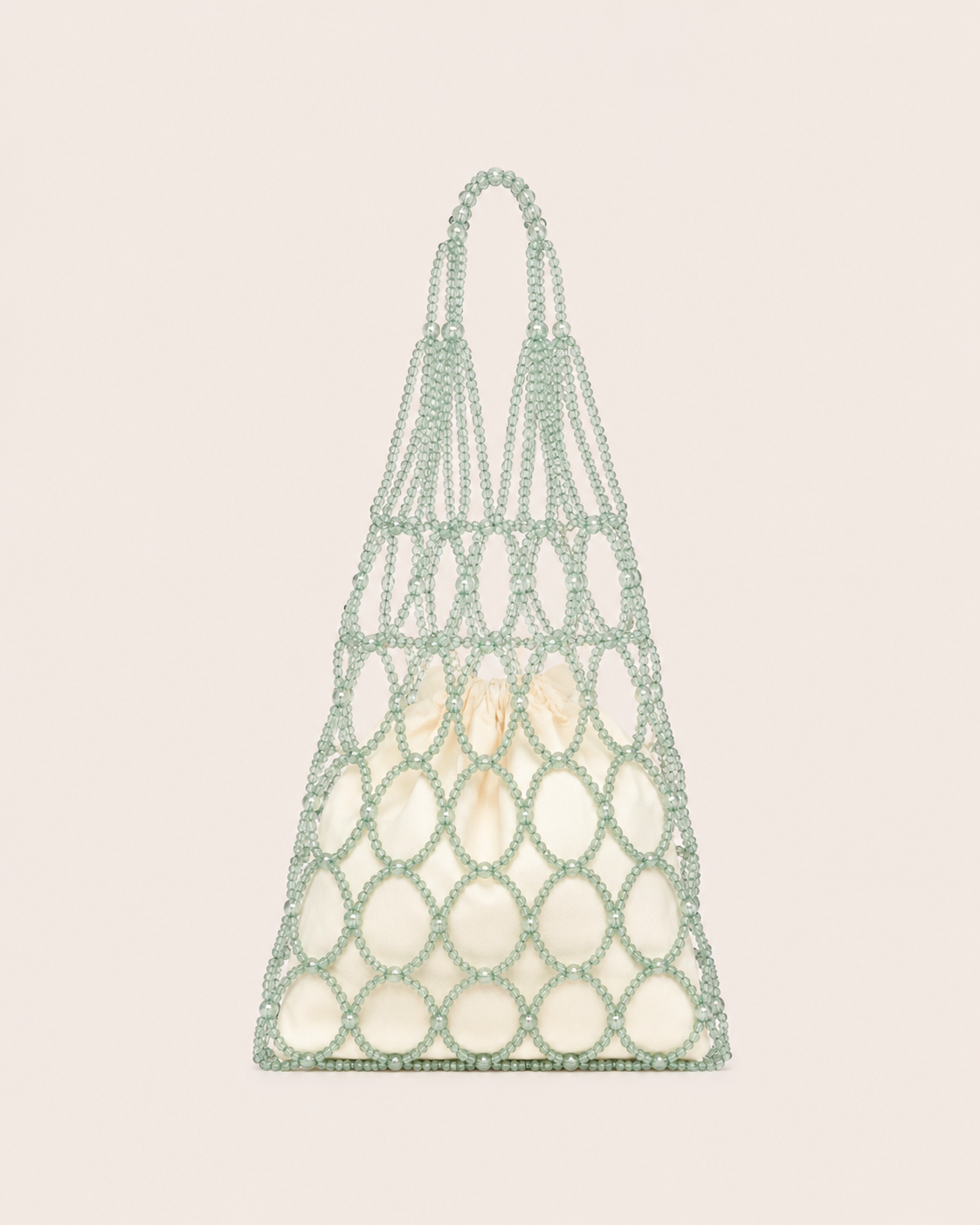 NET BEADED BAG / AQUA