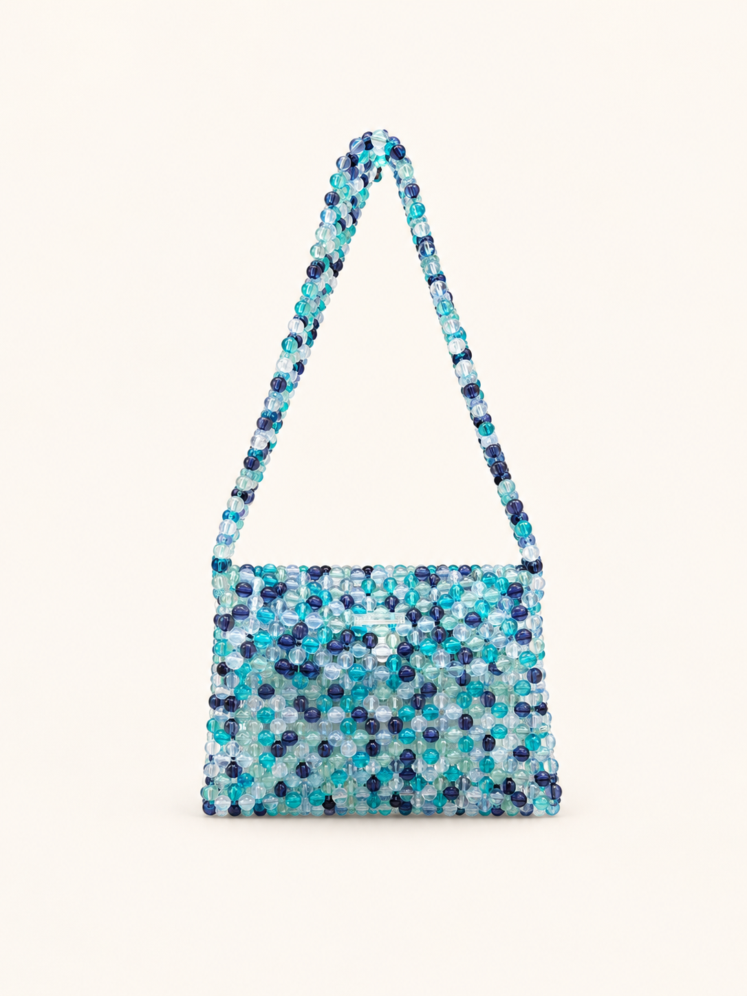 BEADED BAG / MIX BLUE