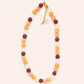NATURAL STONES NECKLACE - ORANGE MIX