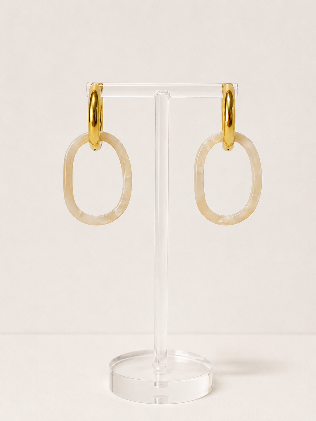 3IN1 EARRINGS - CREAM