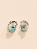 CIRCLE EARRINGS - SKY