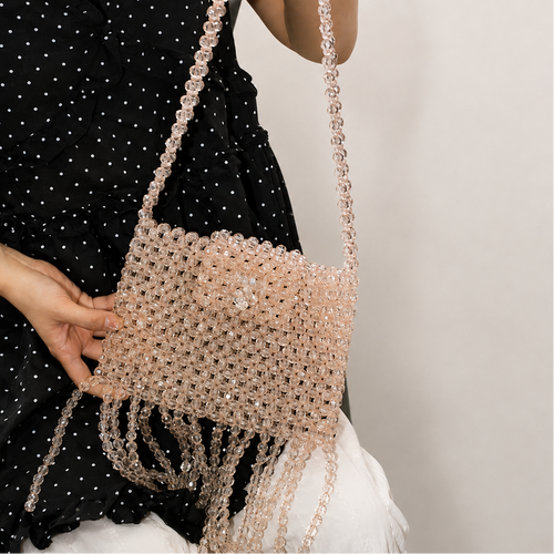 BEADED BAG / NUDE