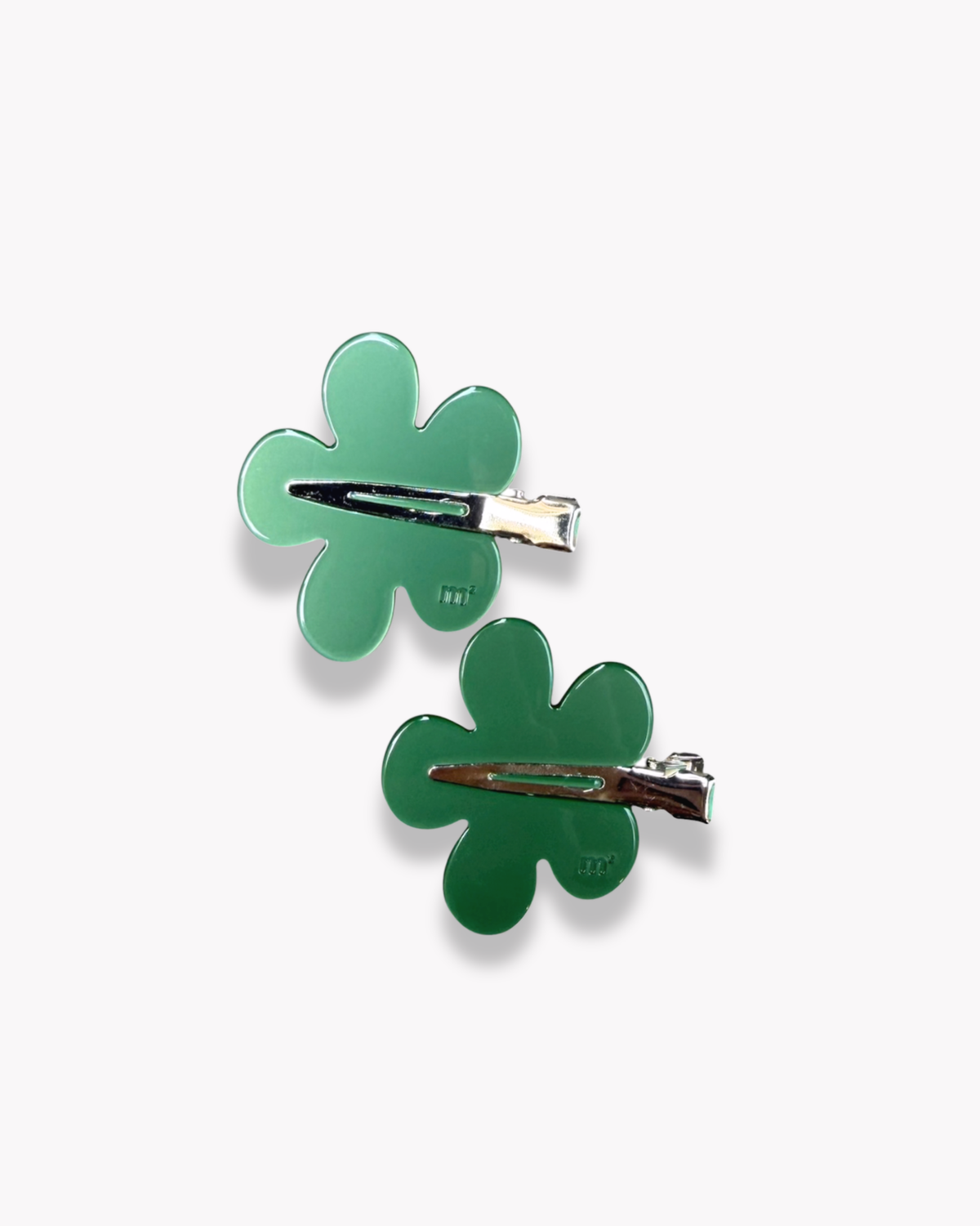 FLOWER HAIR CLIP - GREEN