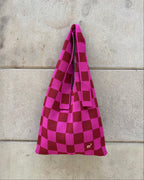 KNOT SHOULDER BAG - PINK&BORDEOUX
