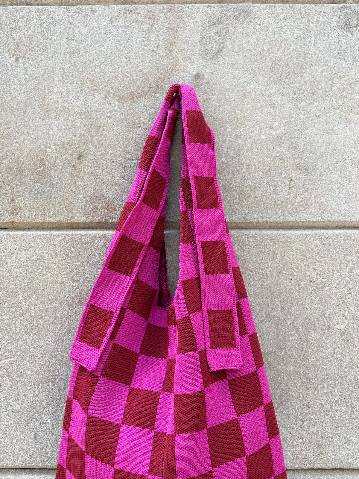 KNOT SHOULDER BAG - PINK&BORDEOUX