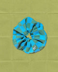 KNITTED SCRUNCHIE - BLUE&GREEN