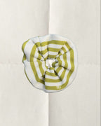 KNITTED SCRUNCHIE - GREEN&CREAM