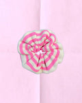 KNITTED SCRUNCHIE - FUCHSIA&BEIGE