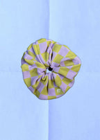 KNITTED SCRUNCHIE - LILAC&LIME