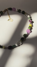 NATURAL STONES NECKLACE - ORCHID