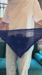 PAÑUELO CROCHET- ELECTRIC BLUE